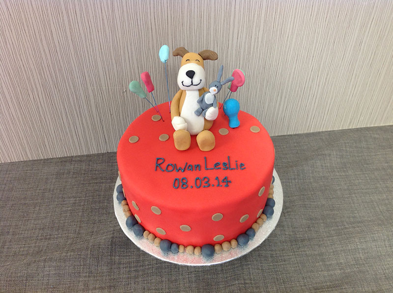 Teddy-bear-and-Balloons-Christening-Cake