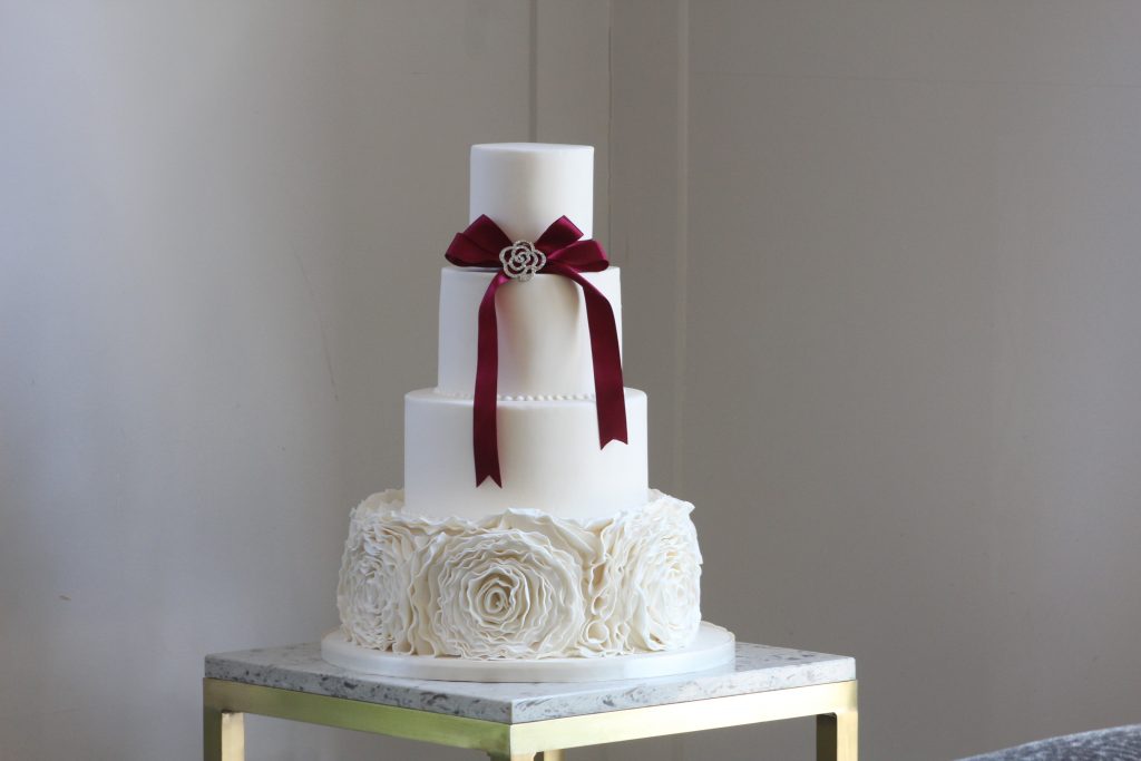 Classic Wedding Cake With Sugar Ruffle